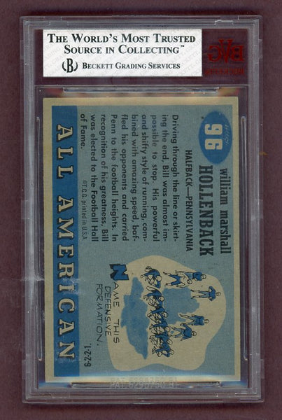 1955 Topps Football #096 Bill Hollenback Penn BVG 7.5 NM+ 523075