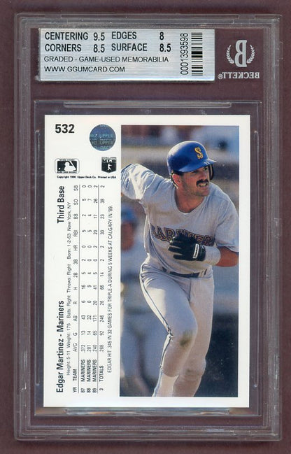1990 Upper Deck #532 Edgar Martinez Mariners BVG 8.5 NM/MT+ 523400