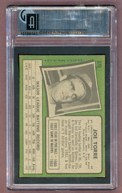 1971 Topps Baseball #370 Joe Torre Cardinals GAI 8 NM/MT 523495