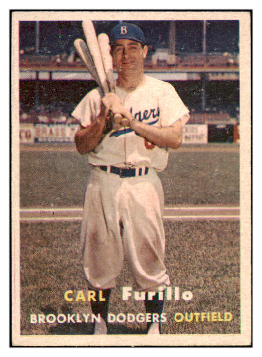 1957 Topps Baseball #045 Carl Furillo Dodgers EX 523776
