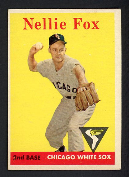 1958 Topps Baseball #400 Nellie Fox White Sox EX 523823