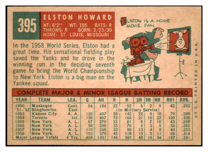 1959 Topps Baseball #395 Elston Howard Yankees EX-MT 524323