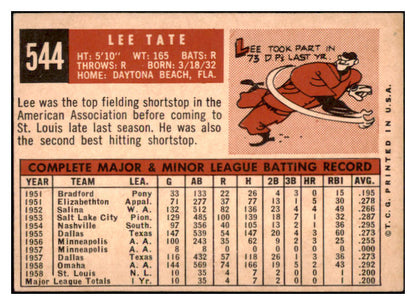 1959 Topps Baseball #544 Lee Tate Cardinals EX-MT 524368