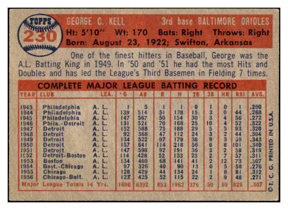 1957 Topps Baseball #230 George Kell Orioles EX-MT 524396