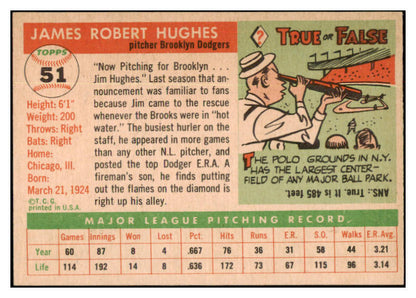 1955 Topps Baseball #051 Jim Hughes Dodgers NR-MT 524631