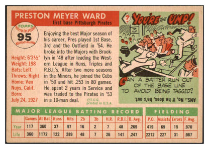 1955 Topps Baseball #095 Preston Ward Pirates NR-MT 524660