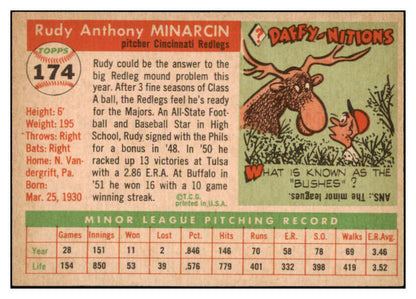1955 Topps Baseball #174 Rudy Minarcin Reds NR-MT 524708
