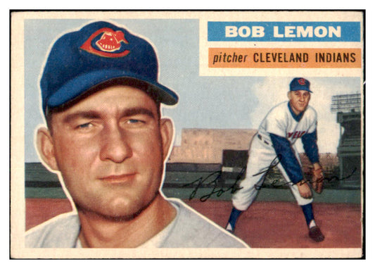 1956 Topps Baseball #255 Bob Lemon Indians EX 524916