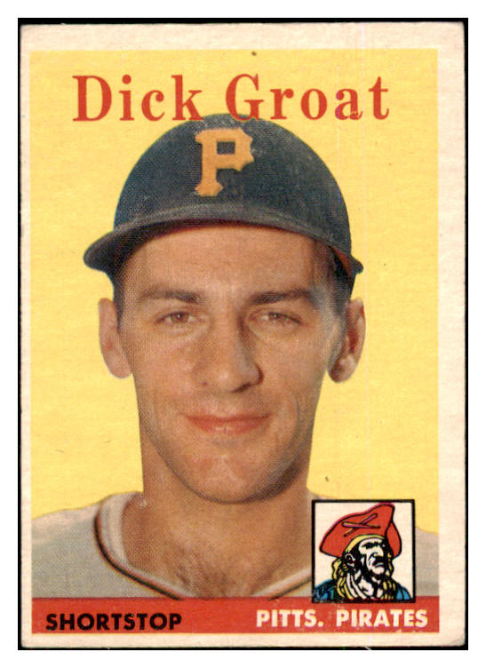1958 Topps Baseball #045 Dick Groat Pirates VG-EX 525040