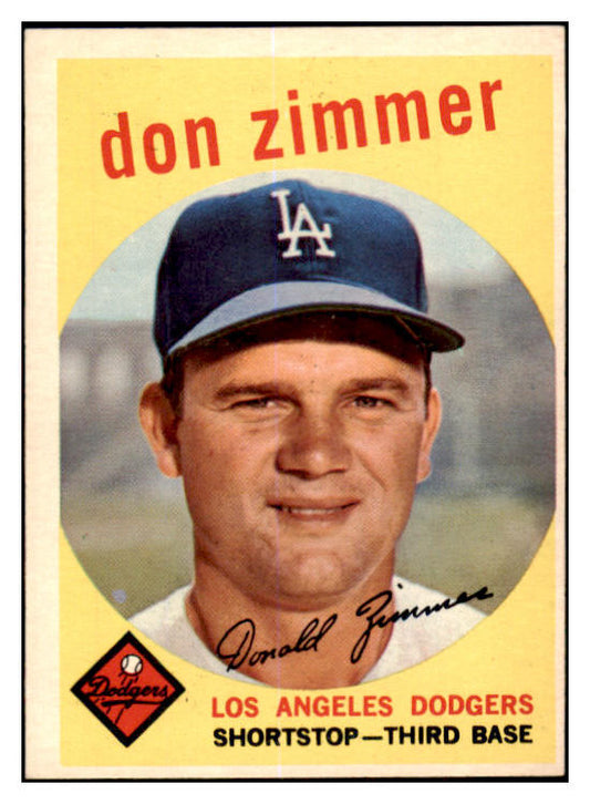 1959 Topps Baseball #287 Don Zimmer Dodgers EX-MT 525367