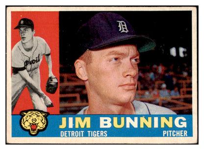 1960 Topps Baseball #502 Jim Bunning Tigers VG-EX 525602