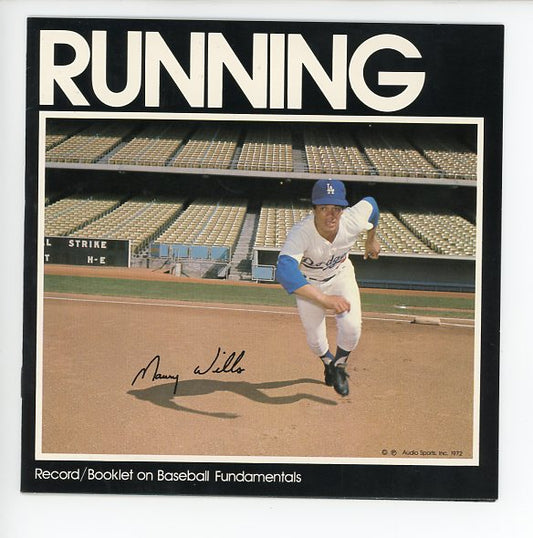 1973 Audio Sports Record Booklet Running Maury Wills Dodgers 526328