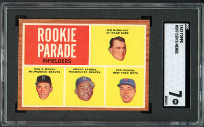 1962 Topps Baseball #597 Rod Kanehl Mets SGC 7 NM 526642