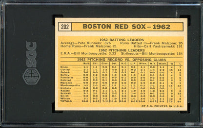 1963 Topps Baseball #202 Boston Red Sox Team SGC 6.5 EX-MT+ 526643