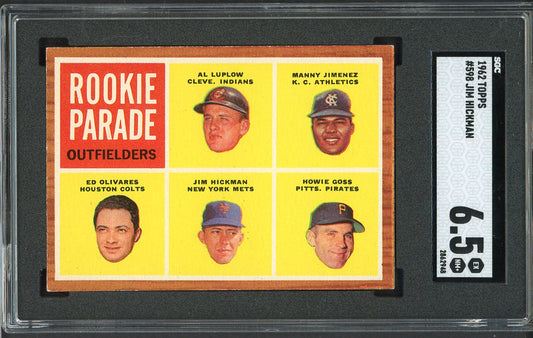 1962 Topps Baseball #598 Jim Hickman Mets SGC 6.5 EX-MT+ 526648
