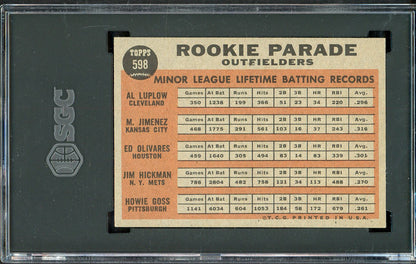 1962 Topps Baseball #598 Jim Hickman Mets SGC 6.5 EX-MT+ 526648