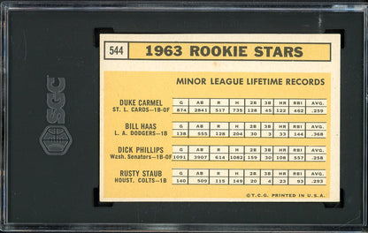 1963 Topps Baseball #544 Rusty Staub Colt .45s SGC 6 EX-MT 526659