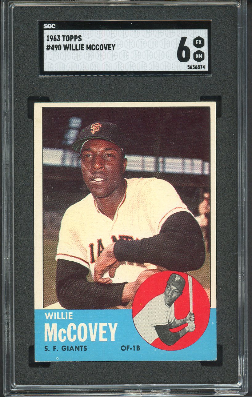 1963 Topps Baseball #490 Willie McCovey Giants SGC 6 EX-MT 526660