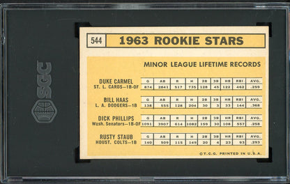 1963 Topps Baseball #544 Rusty Staub Colt .45s SGC 5 EX 526664