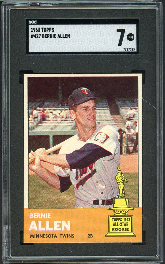 1963 Topps Baseball #427 Bernie Allen Twins SGC 7 NM 526670