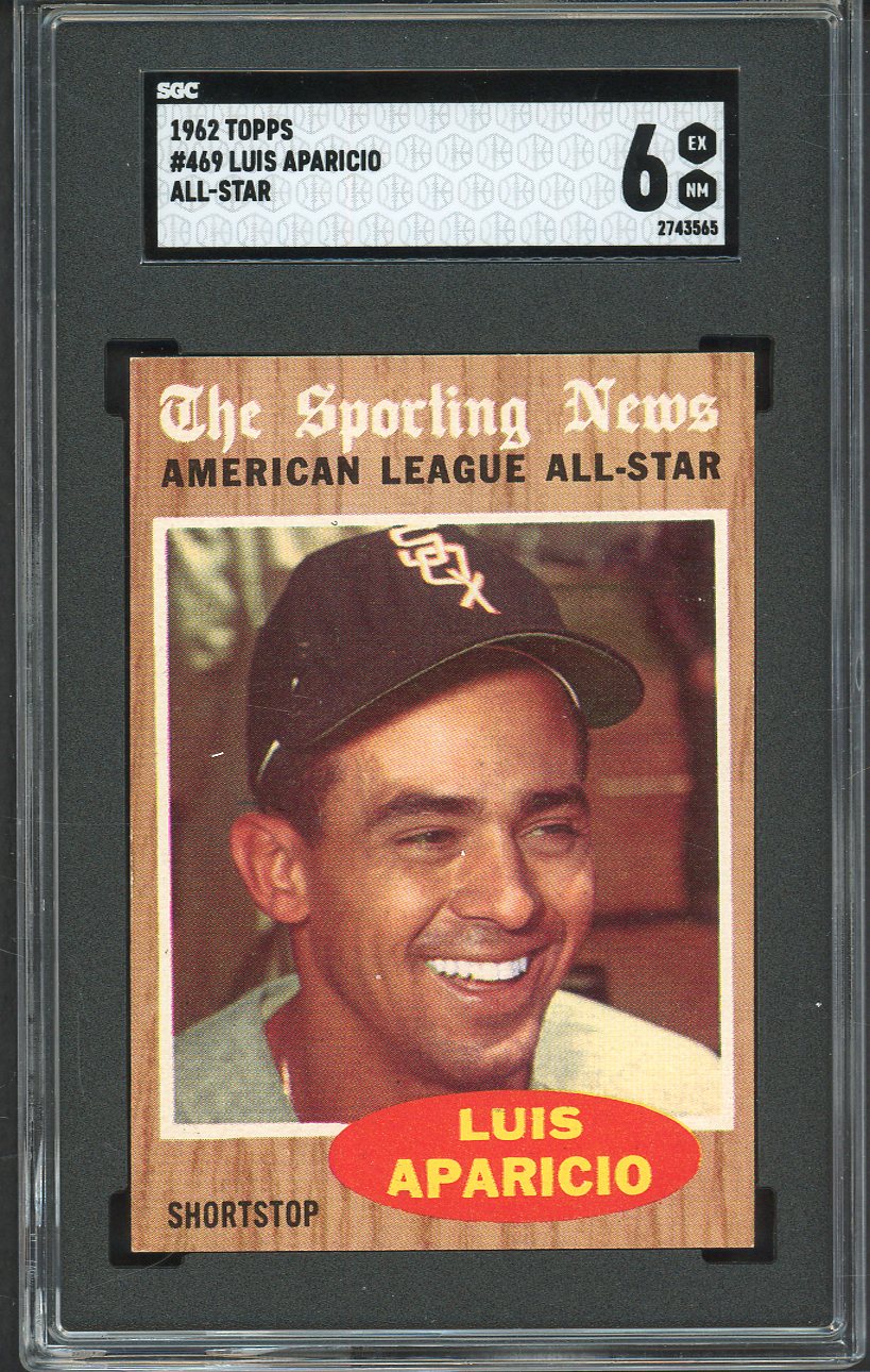 1962 Topps Baseball #469 Luis Aparicio A.S. White Sox SGC 6 EX-MT 526672