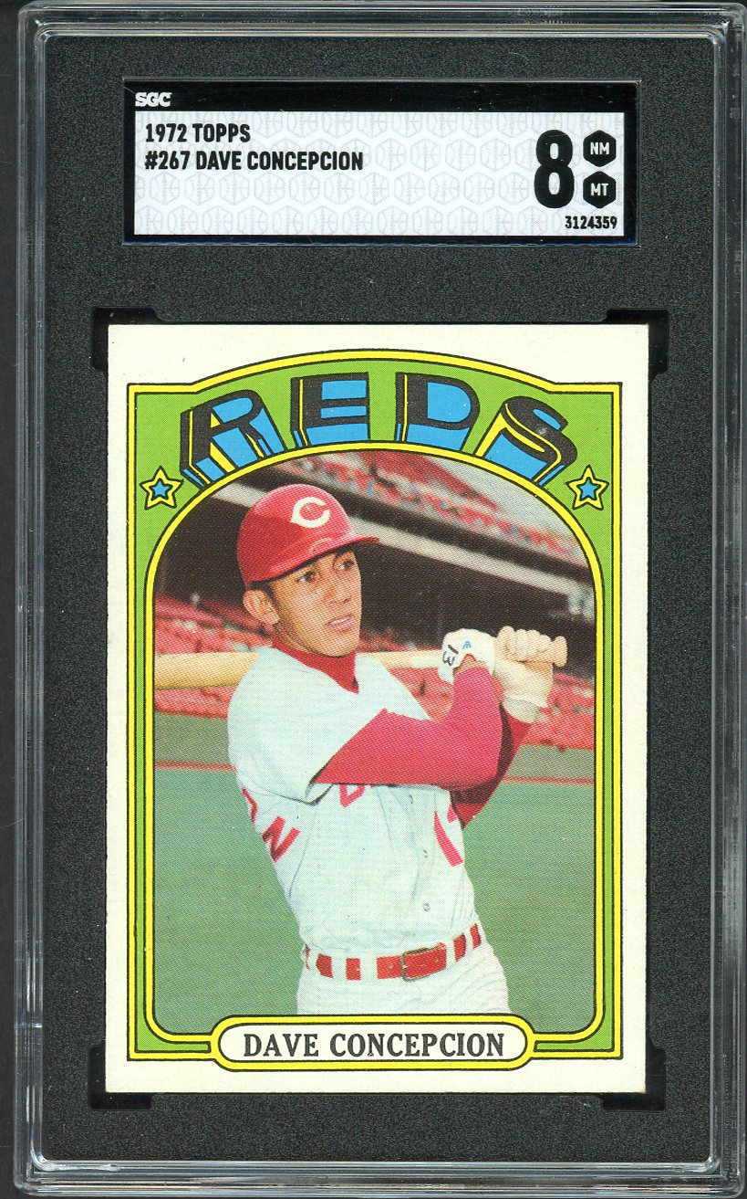 1972 Topps Baseball #267 Dave Concepcion Reds SGC 8 NM/MT 526677