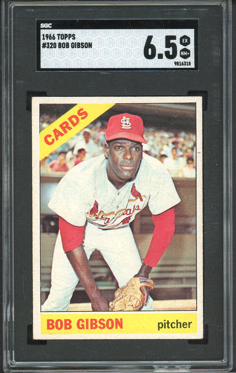 1966 Topps Baseball #320 Bob Gibson Cardinals SGC 6.5 EX-MT+ 526688