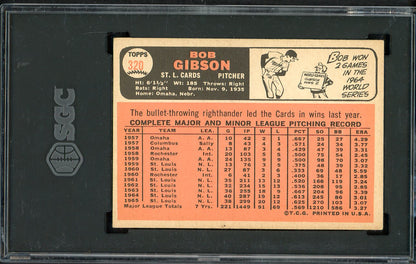 1966 Topps Baseball #320 Bob Gibson Cardinals SGC 6.5 EX-MT+ 526688