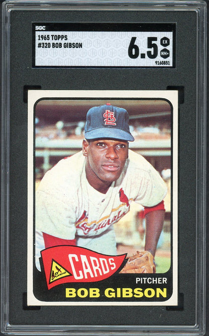 1965 Topps Baseball #320 Bob Gibson Cardinals SGC 6.5 EX-MT+ 526689