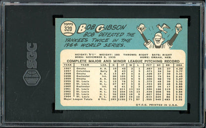 1965 Topps Baseball #320 Bob Gibson Cardinals SGC 6.5 EX-MT+ 526689