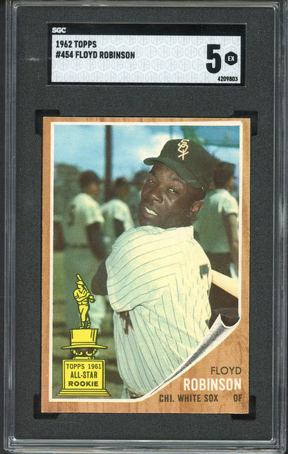1962 Topps Baseball #454 Floyd Robinson White Sox SGC 5 EX 526691