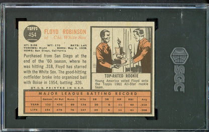 1962 Topps Baseball #454 Floyd Robinson White Sox SGC 5 EX 526691