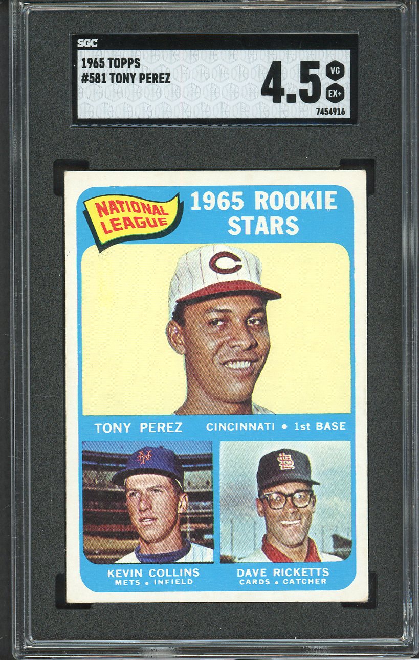 1965 Topps Baseball #581 Tony Perez Reds SGC 4.5 VG-EX+ 526692