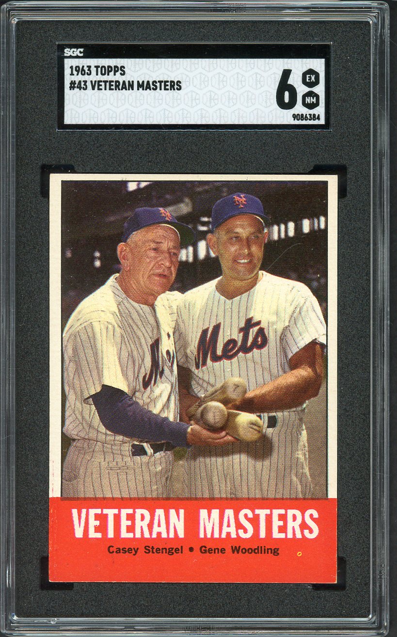 1963 Topps Baseball #043 Casey Stengel Gene Woodling SGC 6 EX-MT 526693