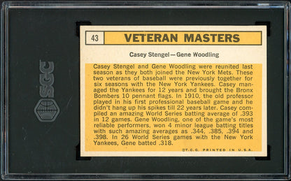 1963 Topps Baseball #043 Casey Stengel Gene Woodling SGC 6 EX-MT 526693