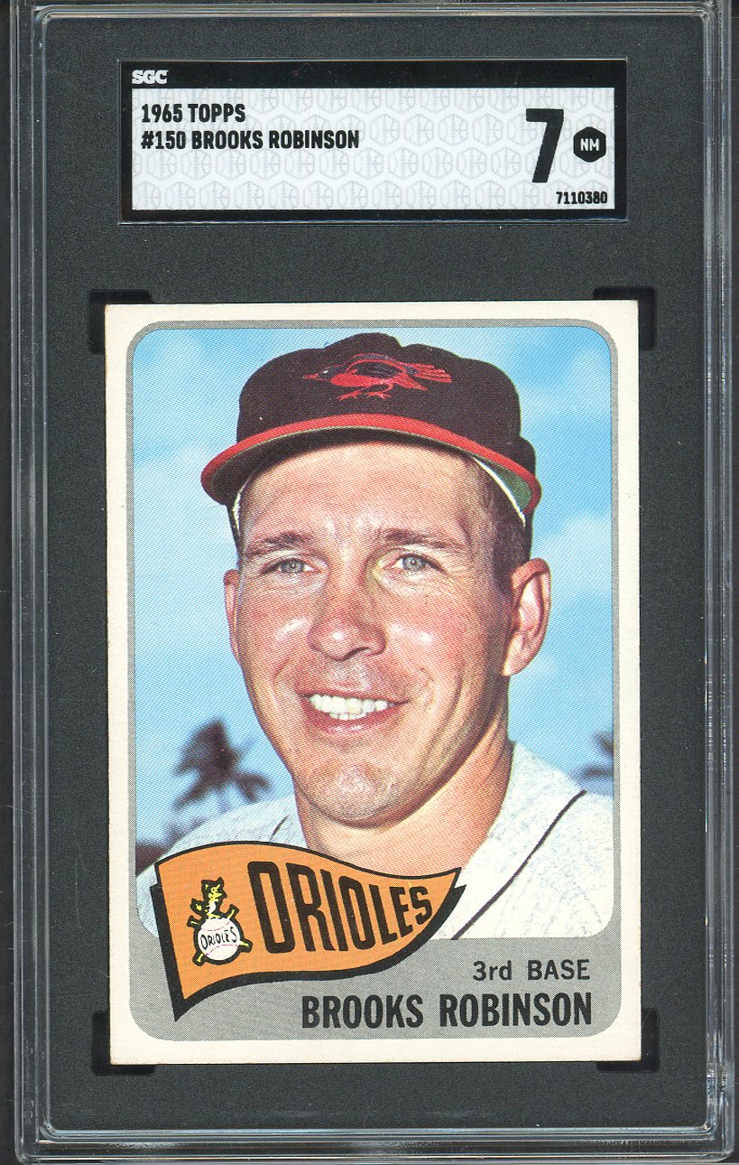 1965 Topps Baseball #150 Brooks Robinson Orioles SGC 7 NM 526696