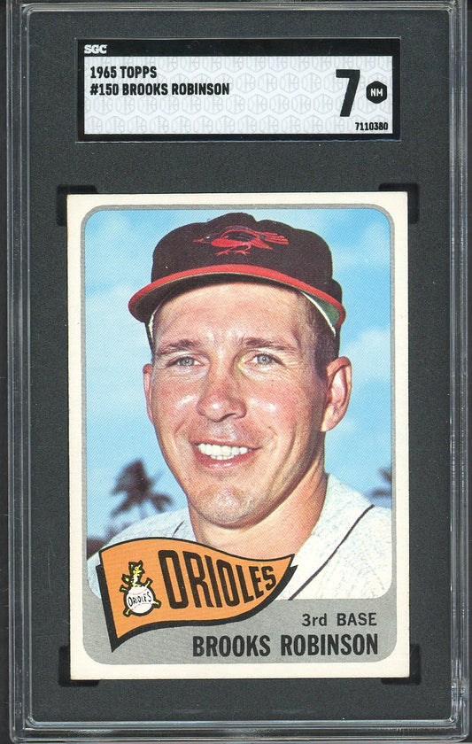 1965 Topps Baseball #150 Brooks Robinson Orioles SGC 7 NM 526696