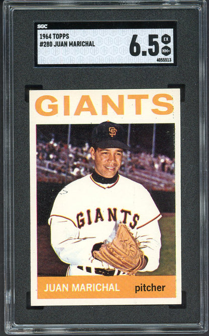1964 Topps Baseball #280 Juan Marichal Giants SGC 6.5 EX-MT+ 526698