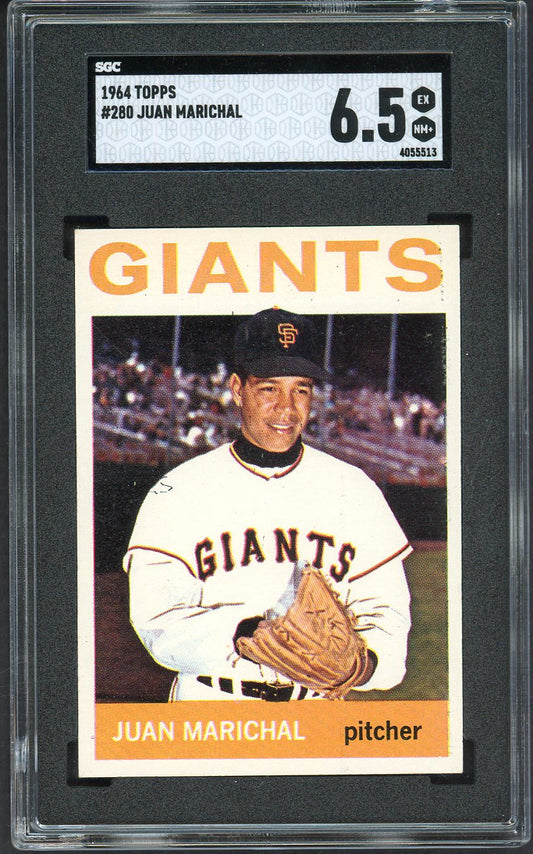 1964 Topps Baseball #280 Juan Marichal Giants SGC 6.5 EX-MT+ 526698