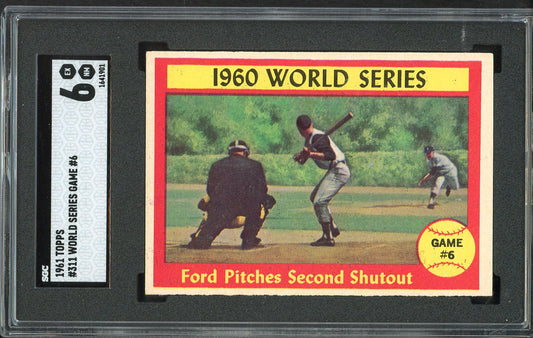 1961 Topps Baseball #311 World Series Game 6 Whitey Ford SGC 6 EX-MT 526707