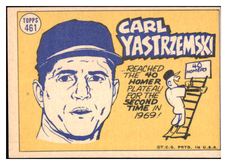 1970 Topps Baseball #461 Carl Yastrzemski A.S. Red Sox EX-MT 527244