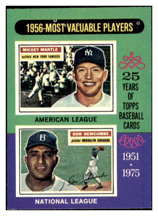 1975 Topps Baseball #194 Mickey Mantle Don Newcombe EX-MT 527273