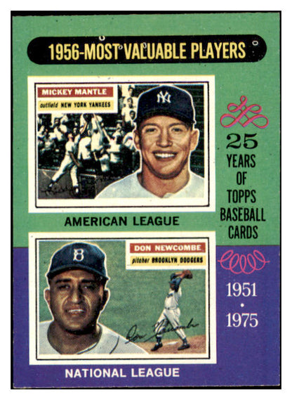 1975 Topps Baseball #194 Mickey Mantle Don Newcombe EX-MT 527273