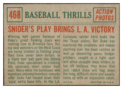 1959 Topps Baseball #468 Duke Snider IA Dodgers VG-EX 527396