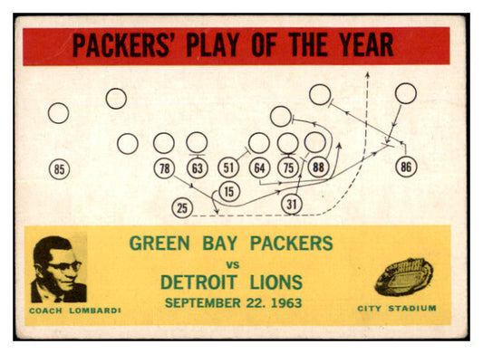 1964 Philadelphia Football #084 Vince Lombardi Packers VG 527455