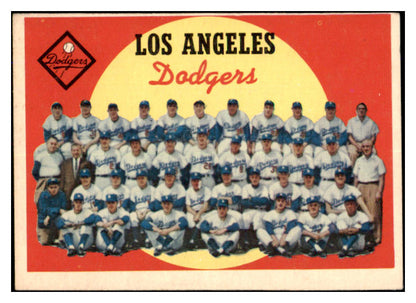 1959 Topps Baseball #457 Los Angeles Dodgers Team VG-EX 527503