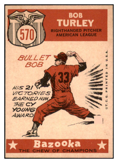 1959 Topps Baseball #570 Bob Turley A.S. Yankees VG-EX 527524