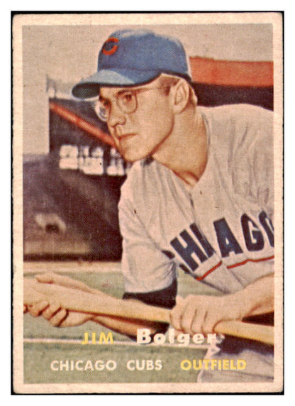 1957 Topps Baseball #289 Jim Bolger Cubs EX 527632