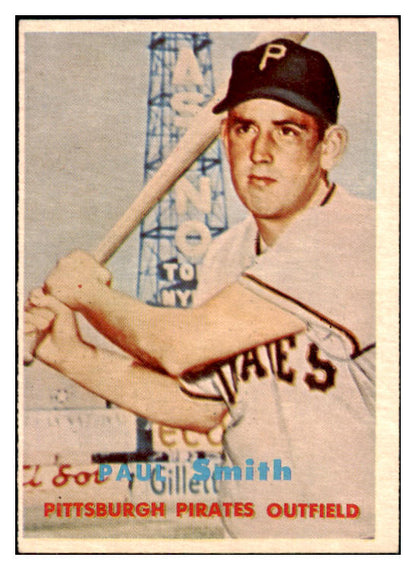 1957 Topps Baseball #345 Paul Smith Pirates EX 527640