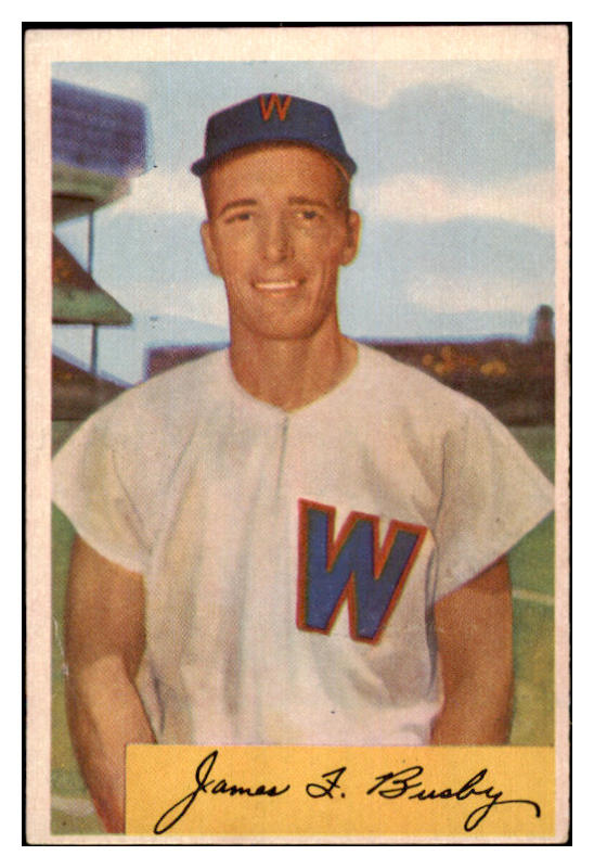 1954 Bowman Baseball #008 Jim Busby Senators EX-MT 527919